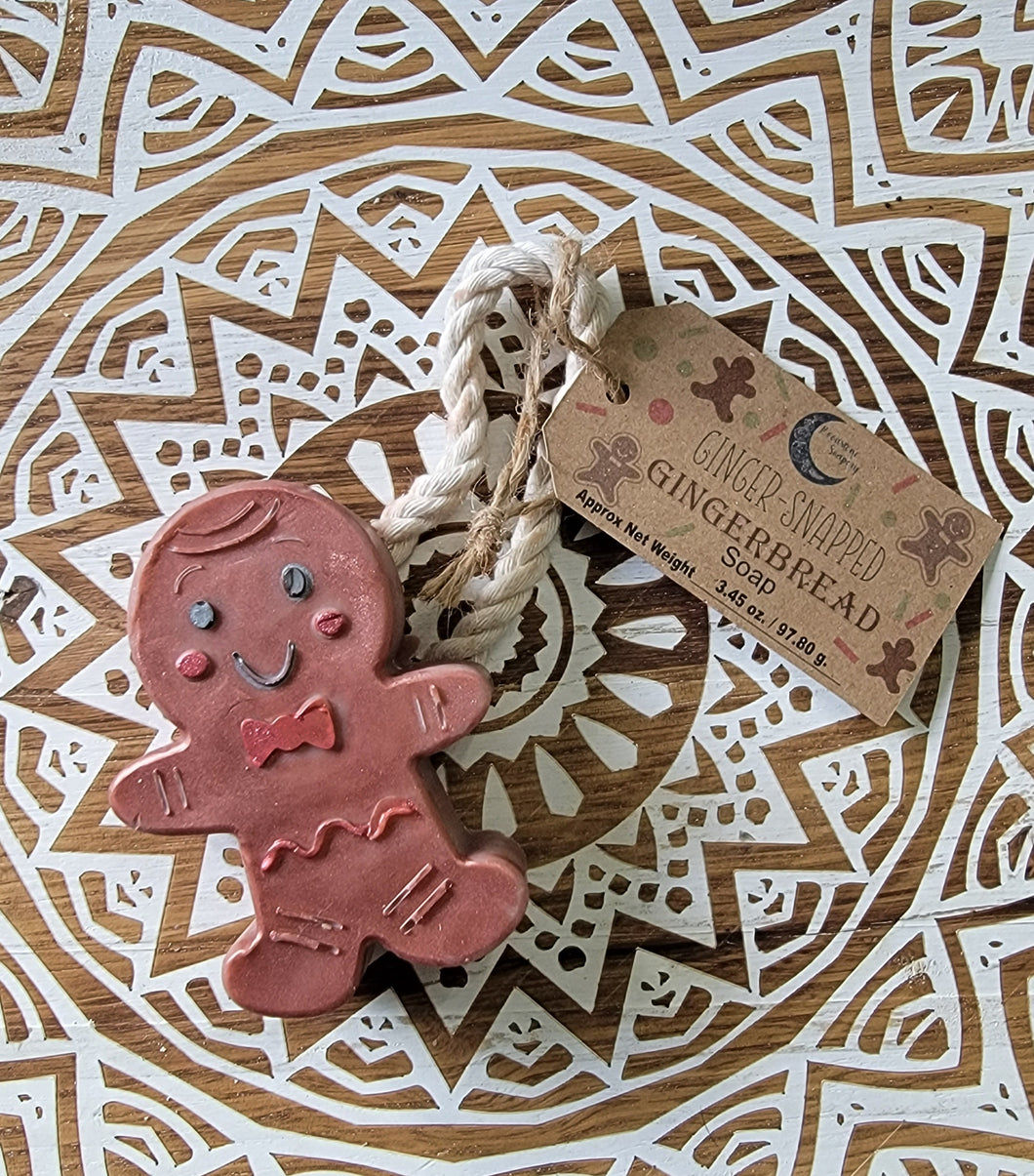 Ginger-Snapped Gingerbread Soap (on a rope)