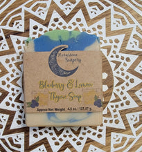 Load image into Gallery viewer, Blueberry Lemon and Thyme Soap
