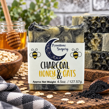 Load image into Gallery viewer, Charcoal Honey &amp; Oats Soap
