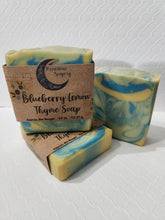 Load image into Gallery viewer, Blueberry Lemon Thyme Soap
